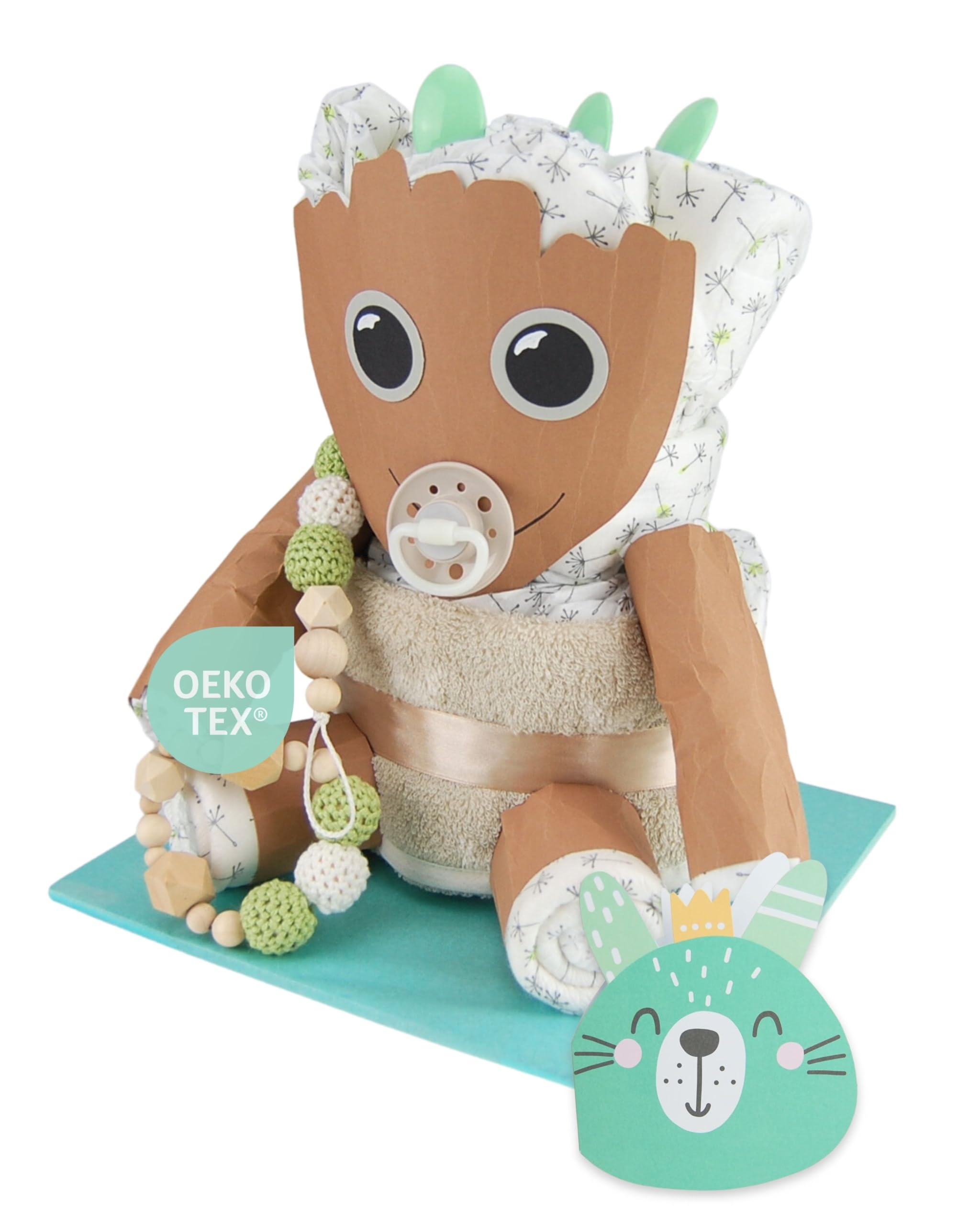 Comic Baum [SUPERHELD] - Jungen & Mädchen - Neutral Unisex - Geschenk zur Geburt - Babyparty - Baby - Babyshower - Pullerparty - Babyartikel - Windeln - Lätzchen - Spucktuch