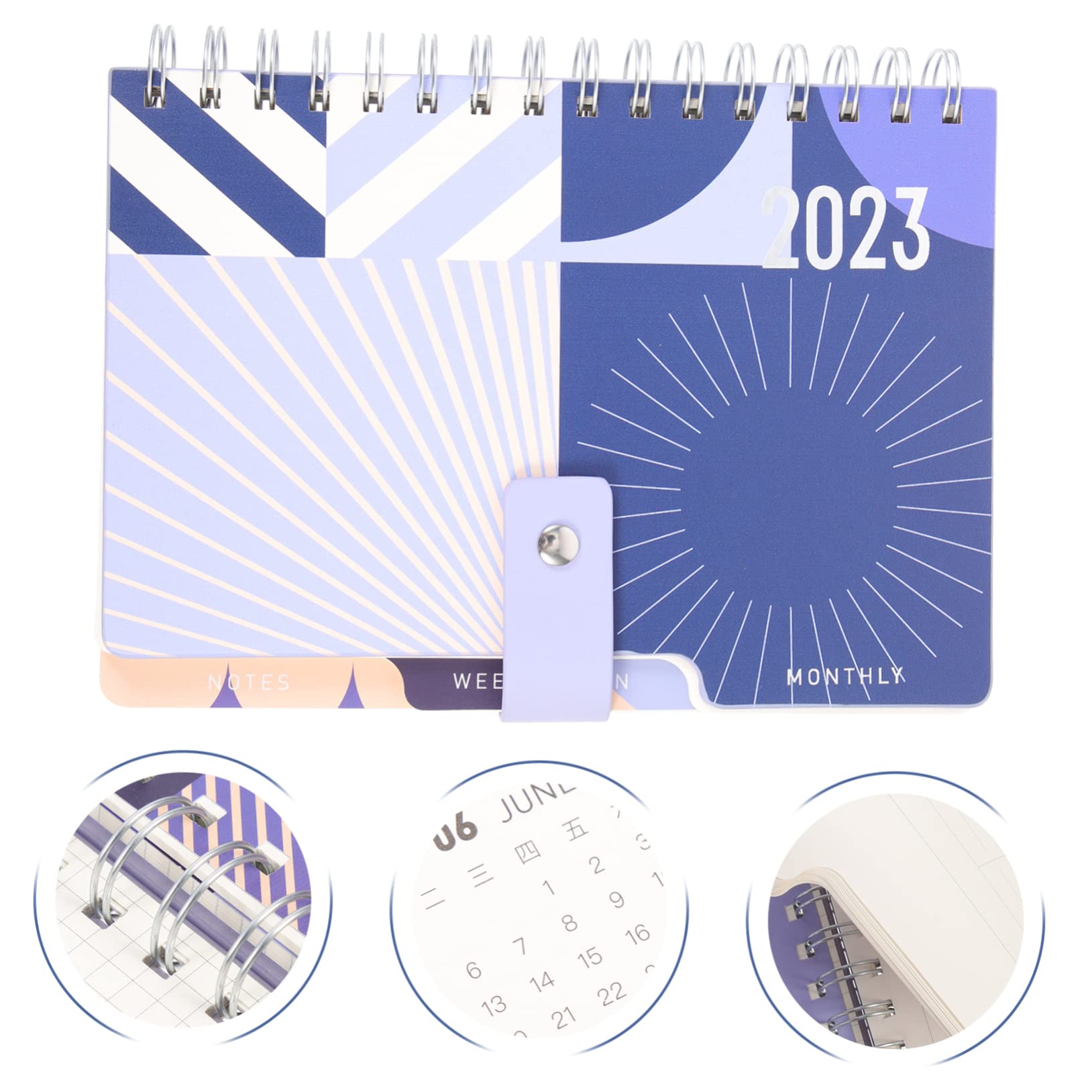 4 pezzi Calendario for appunti Giornaliero for la preparazione dei pasti giornalieri Quaderno a spirale con copertina rigida Calendari da scrivania Lavoro Blocco for appunti personale 2023 Quaderni az