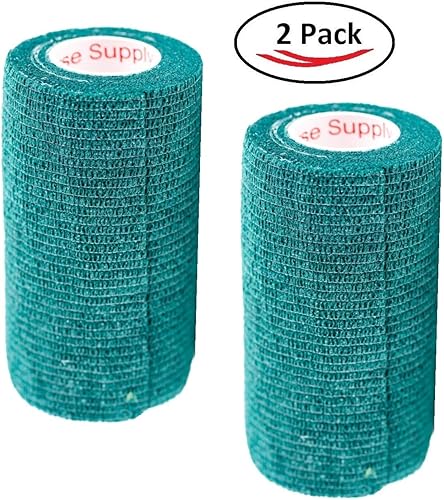 Miniatura 33 de Cinta adhesiva para veterinarios (negro) (paquete de 2) (4 pulgadas x 15 pies), autoadhesiva, adherente, cohesiva, flexible, autoadhesiva, rollo