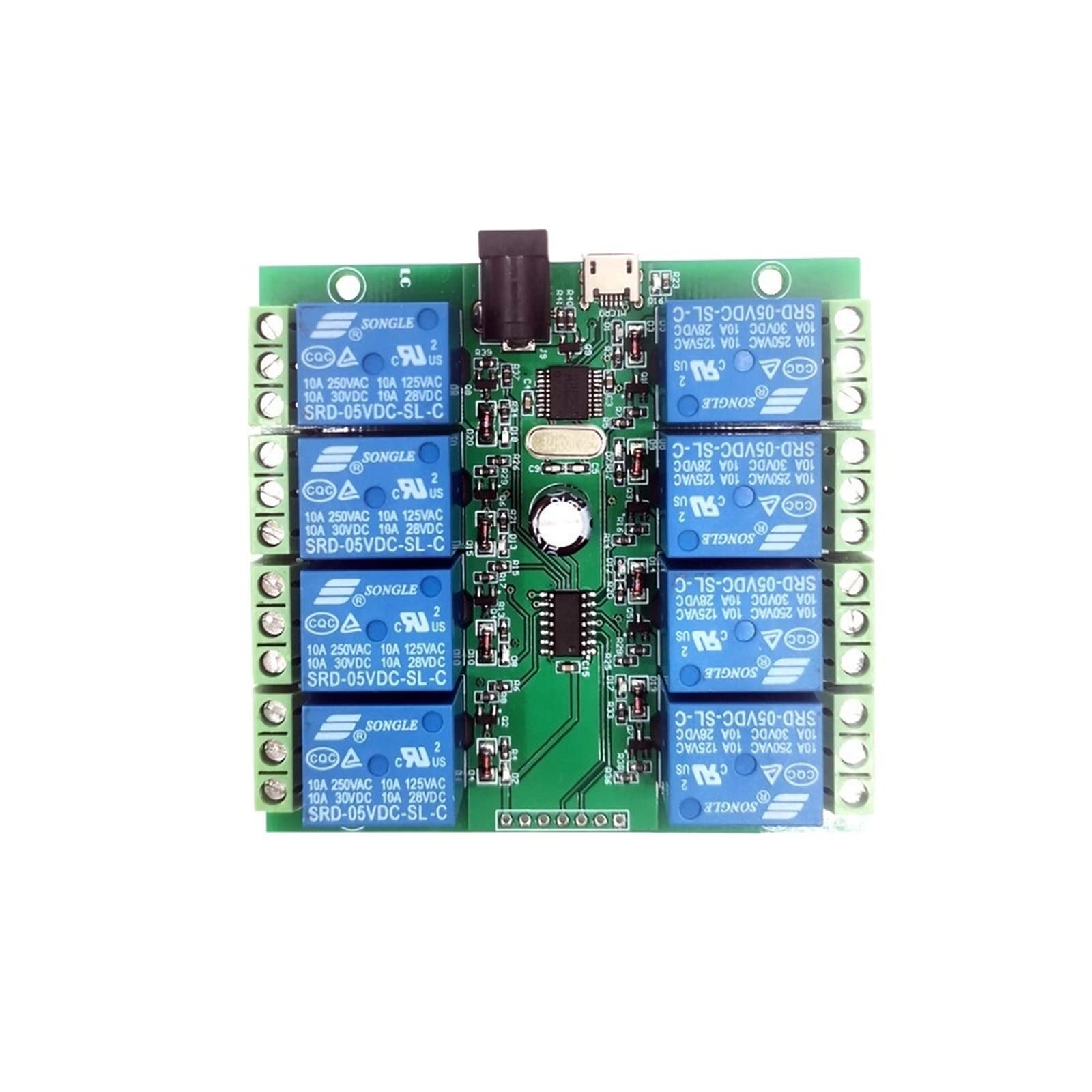 CH340 Interruttore di controllo intelligente del modulo relè USB a otto vie da USB a porta seriale Accessori elettronici