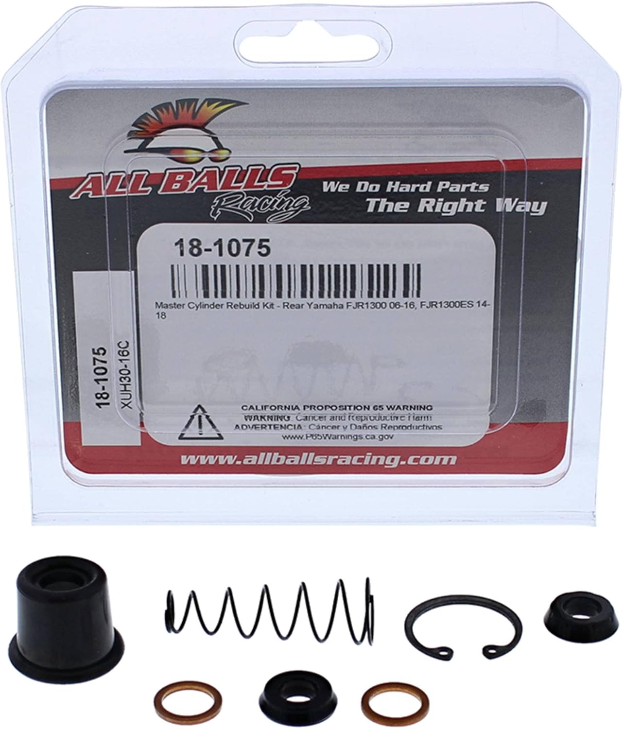 All Balls Racing Master Cylinder Rebuild kit 18-1075 Compatible With/Replacement For Yamaha FJR1300 2006-2016, FJR1300ES 2014-2018