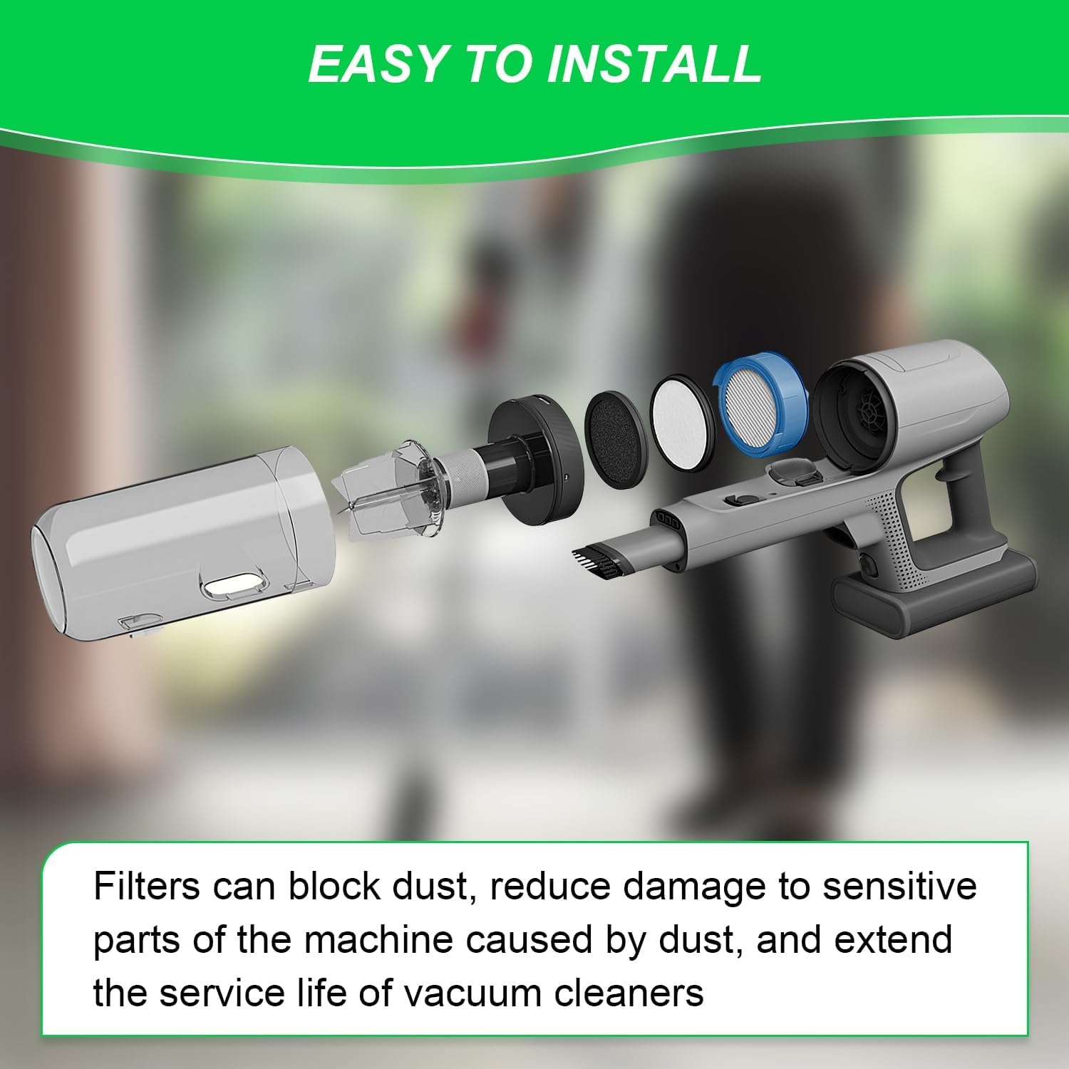 Filtre De Rechange HG07375 Pour Aspirateur Silvercrest SBZBK 850 - Améliore La Filtration Et La Qualité De L'air - 4