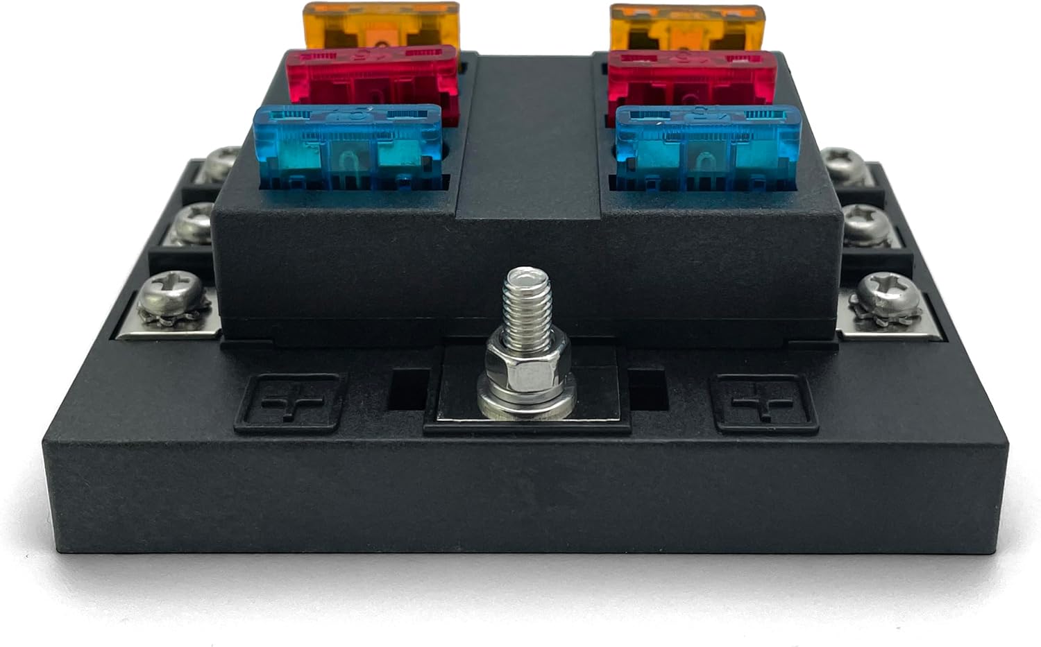 MGI SpeedWare Automotive Fuse Box with Screw Terminals, Standard ATO/ATC Blade Fuses (6 Way)