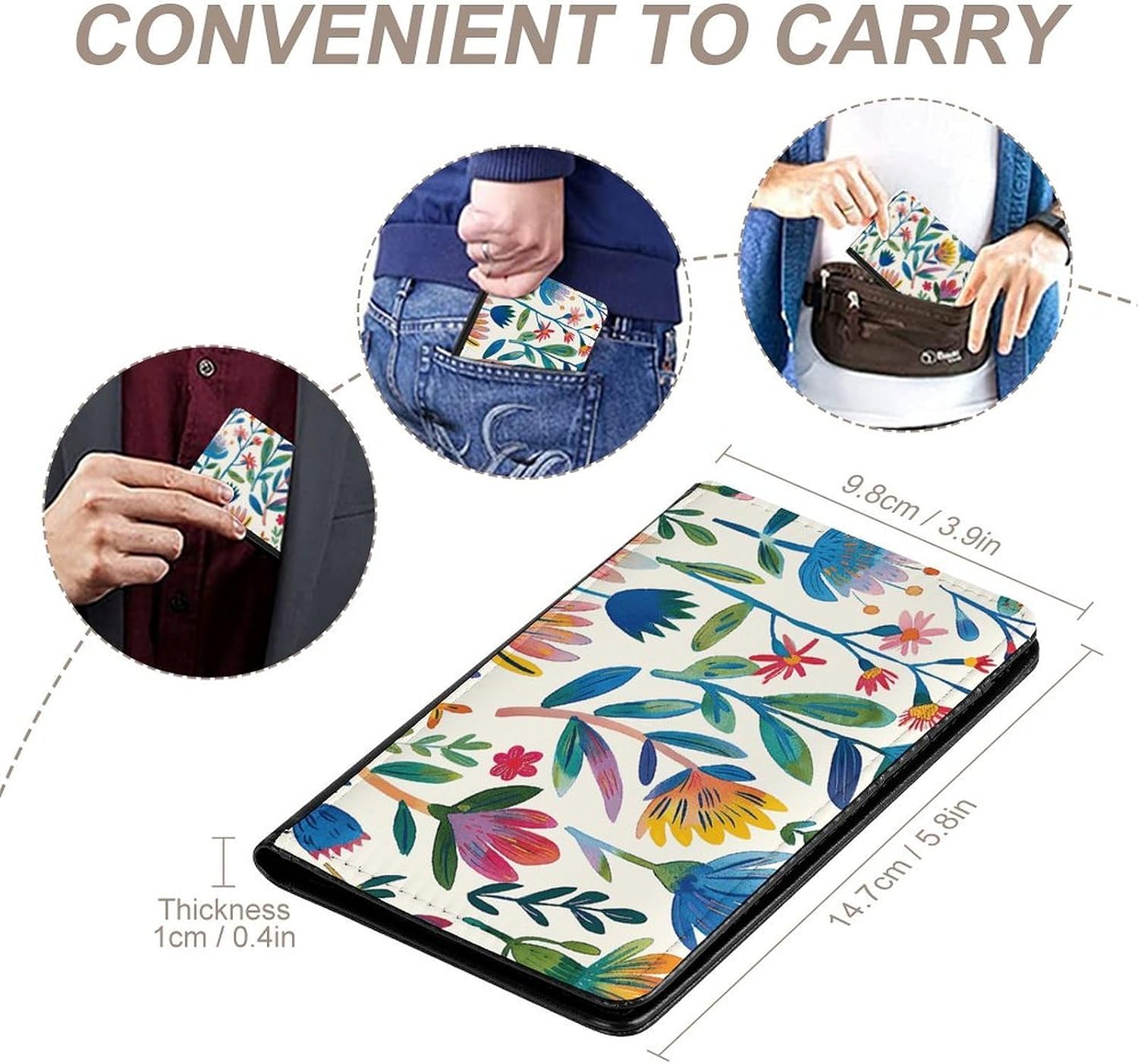 Cute Passport Holder for Travel,Personalized Multi-Functional Passport Cover with Card Slots,Slim Bright Pastel Colors Printed Passport Wallet for Women Men