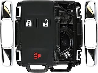 KeylessOption Keyless Entry Remote Control Car Key Fob Case Shell Button Pad Outer Cover for Chevy GMC M3N-32337100