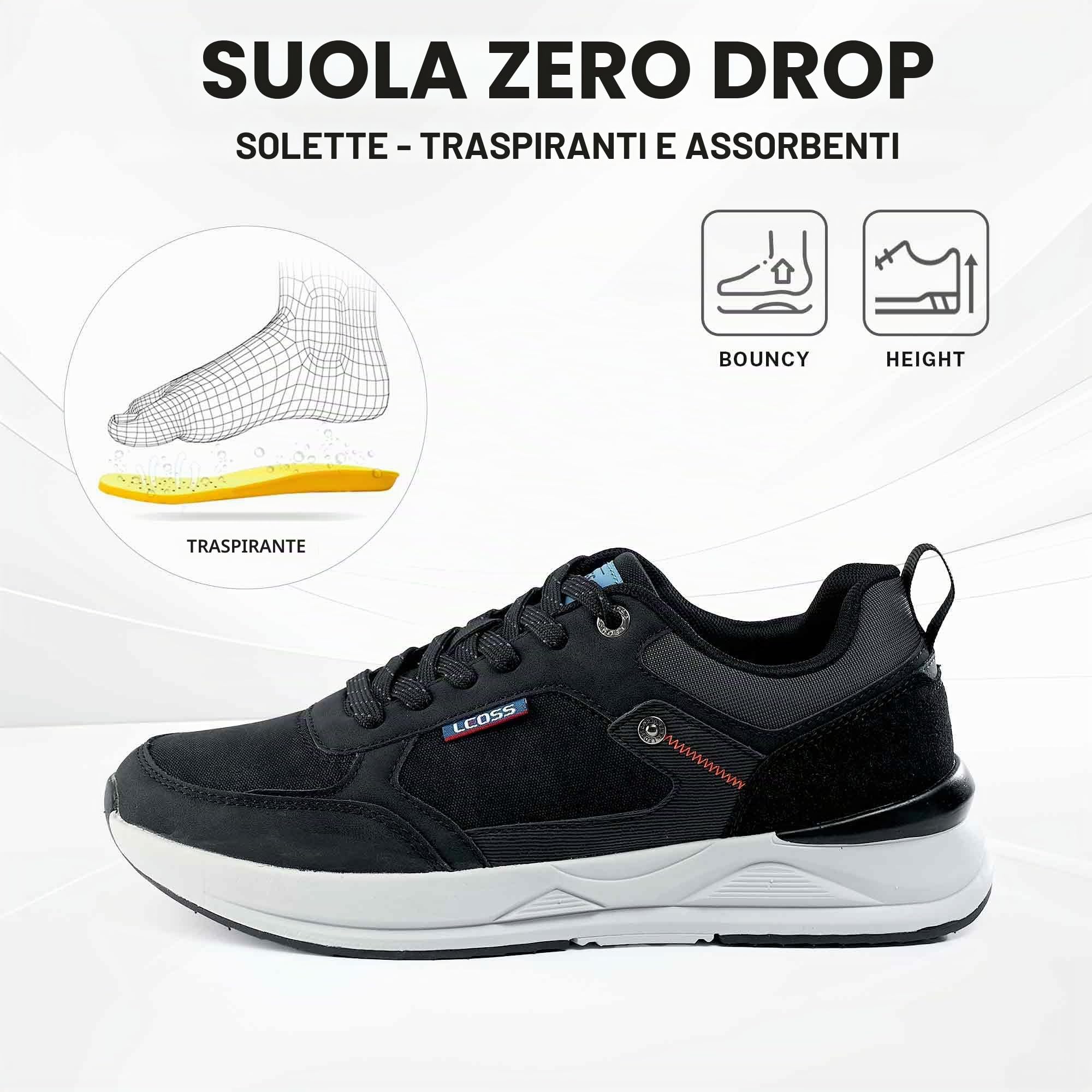 Scarpe da Ginnastica Uomo Sneaker con Lacci Scarpe da Città Scarpe da Escursionismo Casual Scarpe da Walking in Pelle Sportive