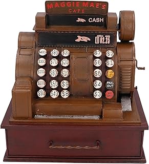 Vintage Cash Register Decoration Cash Register Iron Art Props Decorative Ornament Stress Relieving Vintage Cash Register Decor Model for Office Home