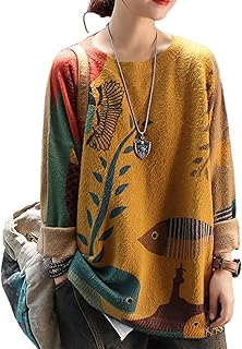 Sponsored You’re seeing this ad based on the product’s relevance to your search query.Learn more about this advertisement Janein JS01DE Women's Oversized, Long, Knitted Christmas Jumper, Autumn, Winter Crew Neck Sweater with Floral Pattern