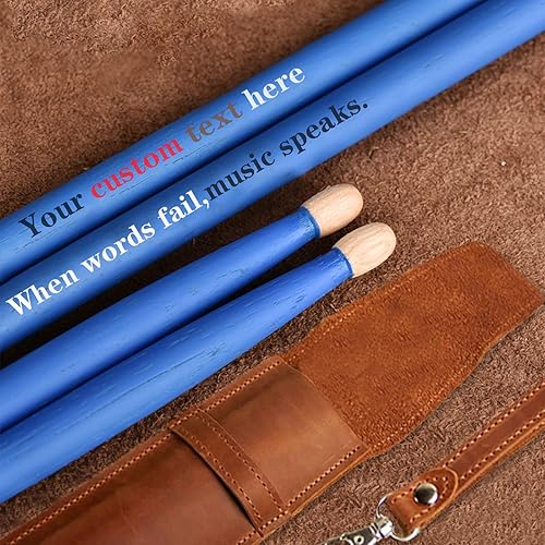 Miniatura 9 de Baquetas personalizadas con baquetas de madera grabadas con láser de tamaño 5A, regalo personalizado para músicos, bateristas, bandas, instrumentos