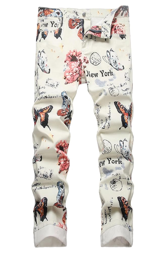 新品　正規品　BRIEFING MENS 3D LOGO SLIM PANTS Men's Casual Skinny Pants Butterfly Foral New York Printed