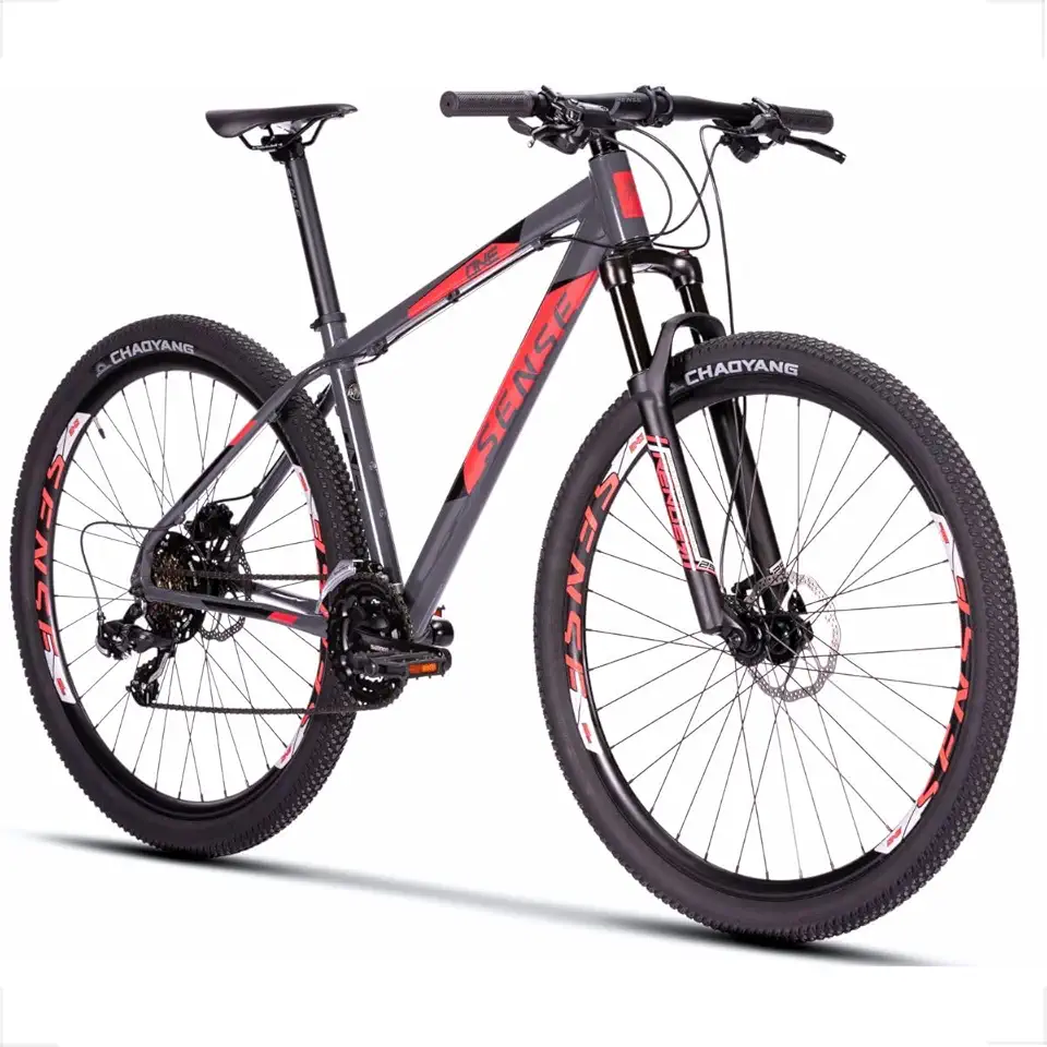 Bicicleta Aro 29 Sense One 2024 Freio Hidráulico 3x7 Velocidades Grafite Coral