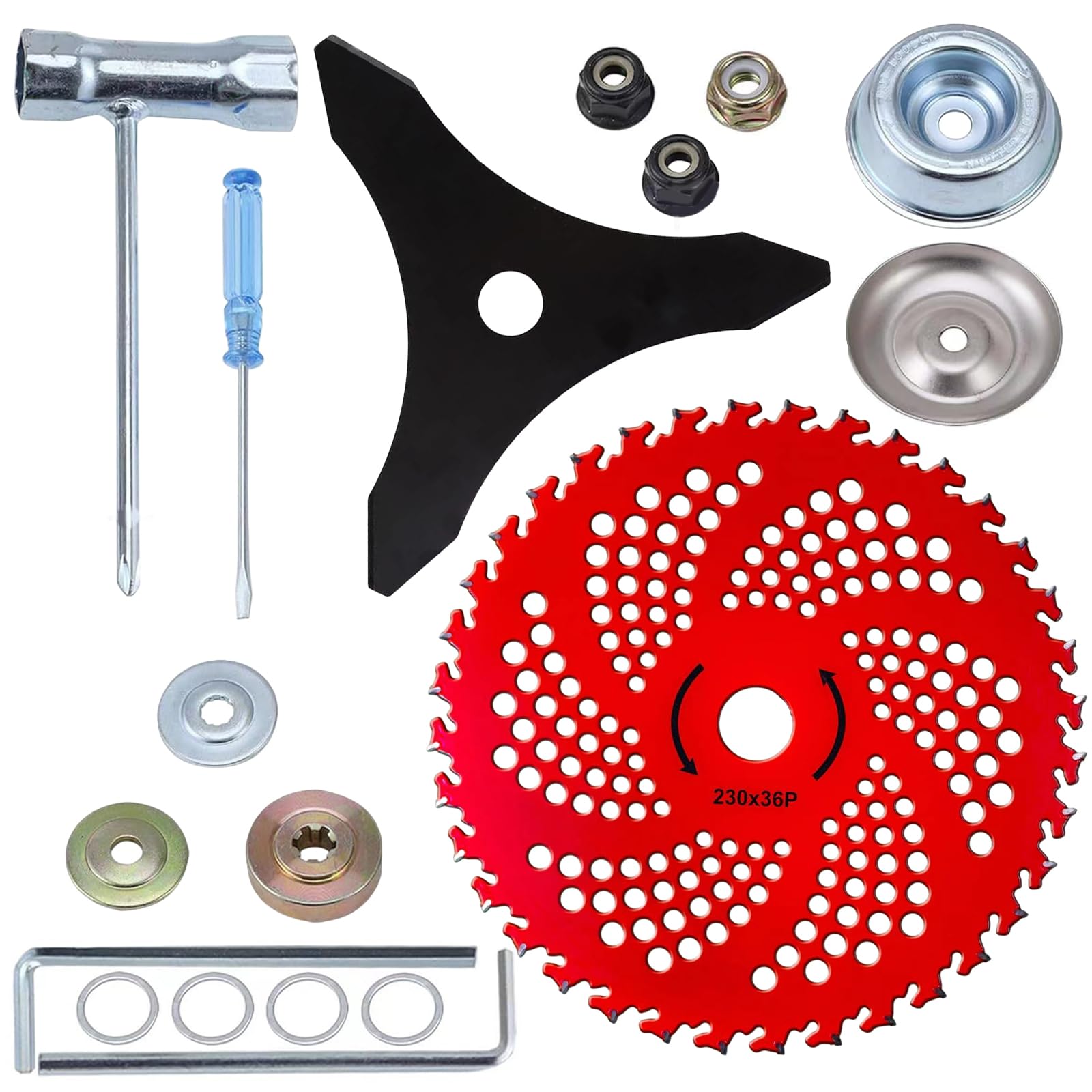 10"x3 Teeth Weed Eater Blades 9"x36 Teeth Carbide Tipped Brush CutterBlades — image 1