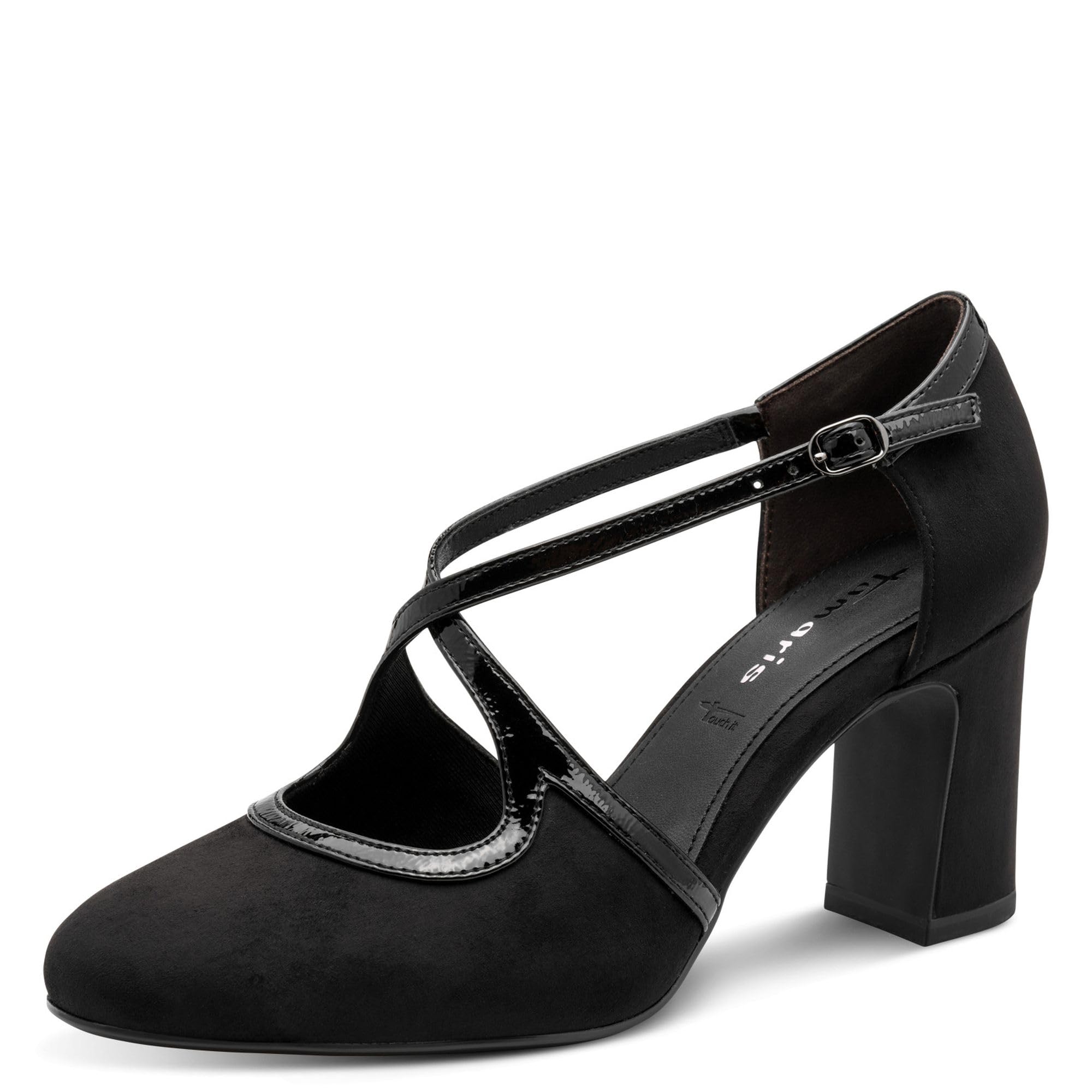 Tamaris Women's Court Shoes with Block Heel, Black, 37