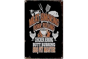Rustic Meat Smoking Metal Sign for BBQ Enthusiasts