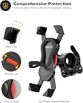 Grefay Bike Phone Mount Motorcycle Phone Holder - Motorcycle Bicycle Cell Phone Mount Clamp for Handlebar, Cycling Motorcycle Accessory Mounts with 360° Rotation for 3.5" - 6.5" inch Smartphone