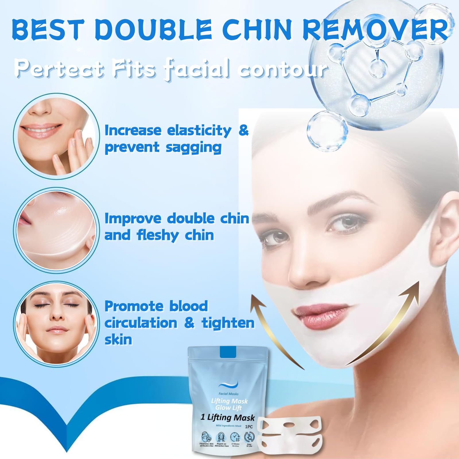 3Pcs Chinology Double Chin Lifting Mask - Image 3