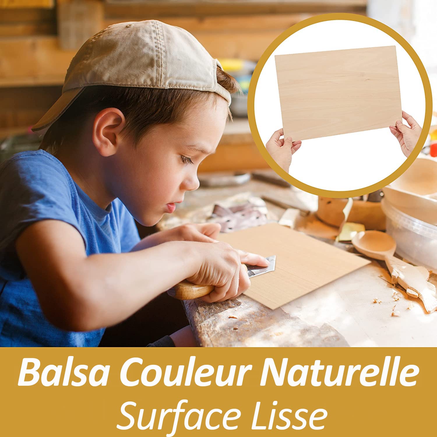 Lot 20 Feuilles Bois Balsa 1.5mm 300x200mm - Plaques Minces Pour Maquettes Et Modélisme