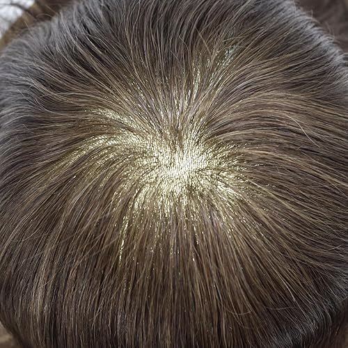 Miniatura 5 de Sistema de pelo de la PU para hombre Toupee Real Cabello Humano Pieza Toupee Sistema de Reemplazo de Cabello Hombres Hairpieces Protesis Capilar