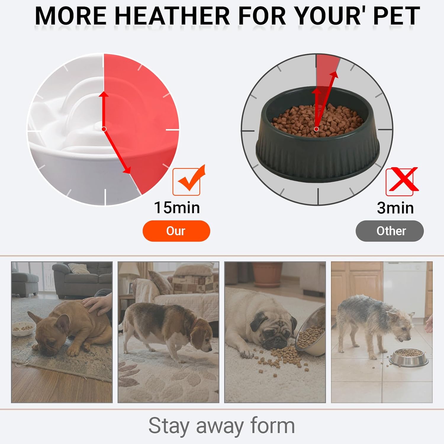 Petygooing Elevated Slow Feeder Ceramic Dog Bowls 8.26in, Slow Feeder Elevated Bowl for Small&Medium, Ceramic Slow Feeder Heavy Weighted Non-Toxic Non-Slip Puzzle Maze (White, 8.26in)