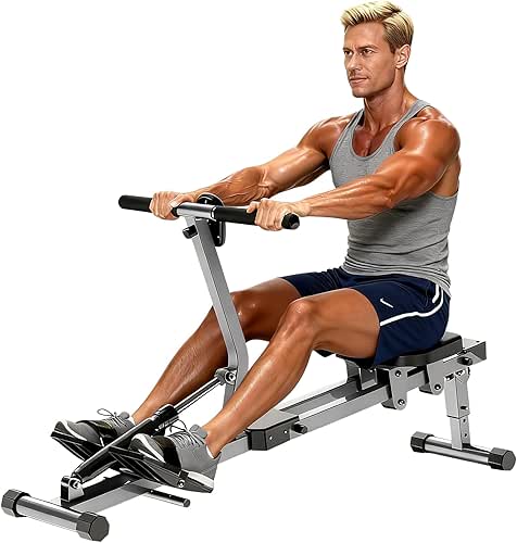 Rowing Machine, Compact Adjustable Rowing Machine 12 Levels of Complete