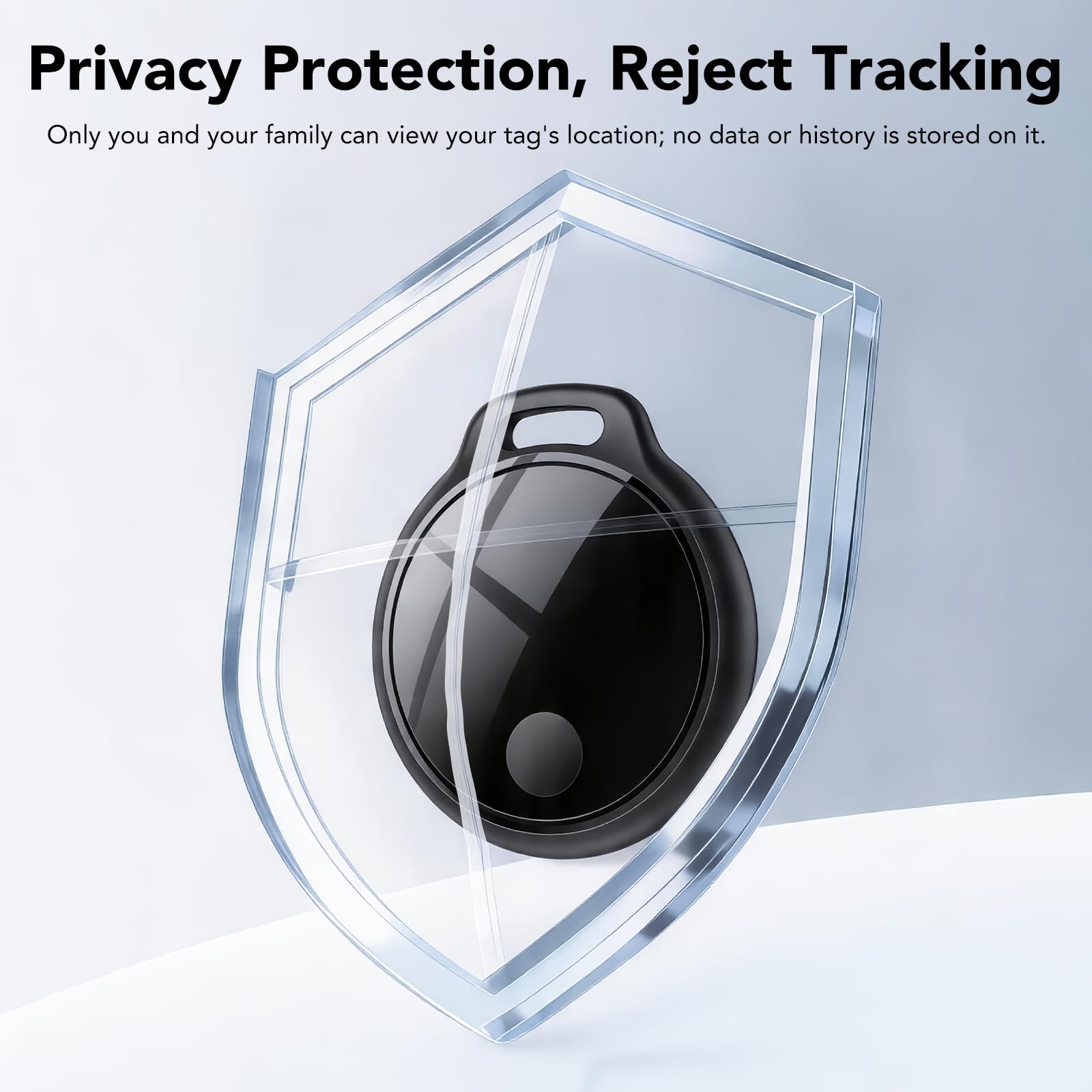 Air Tracker Tag 4 pezzi Nero GPS Tracker Bluetooth Compatibile con Apple Dov'è Localizzatore Chiavi