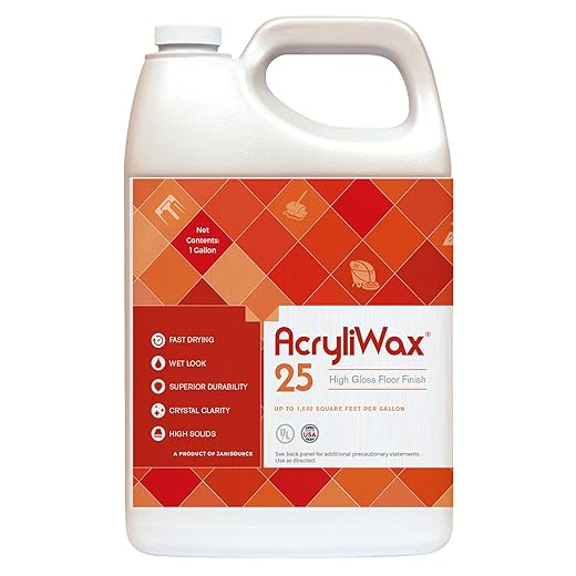 Jani-Source Acryliwax 25 High Gloss Commercial Floor Wax & Floor Finish 1 Gallon…