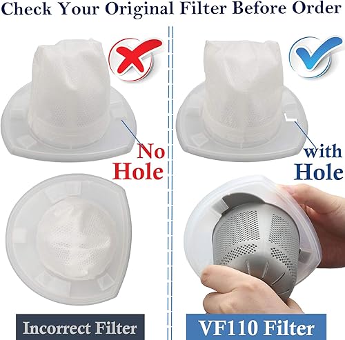 Miniatura 2 de Paquete de 10 filtros de repuesto para herramientas eléctricas Black & Decker VF110 Aspiradora CHV1410L CHV9610 CHV1210 CHV1510 CHV1410 CHV1410B