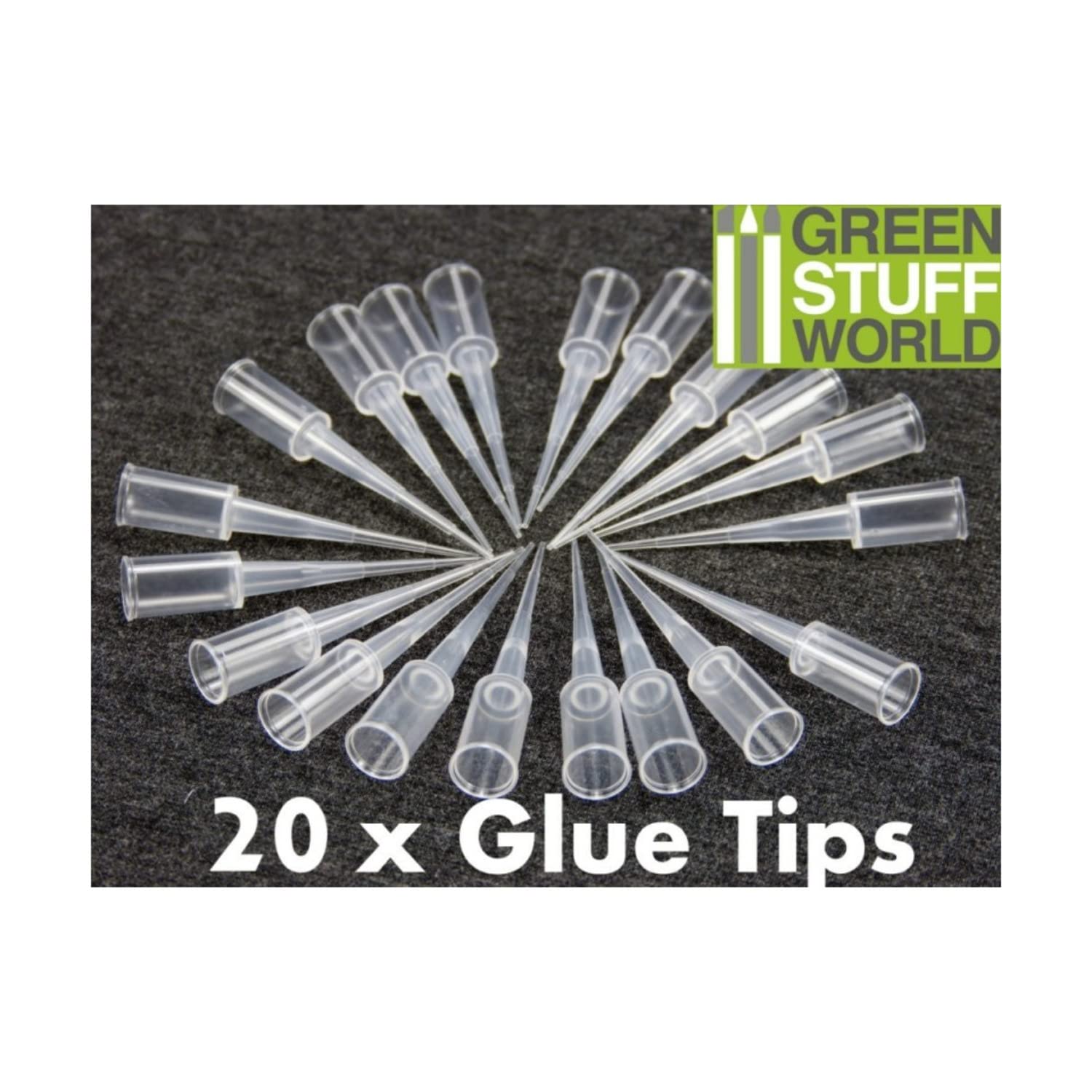 Green Stuff World 20x Precision Tips for Super Glue Bottles 9007