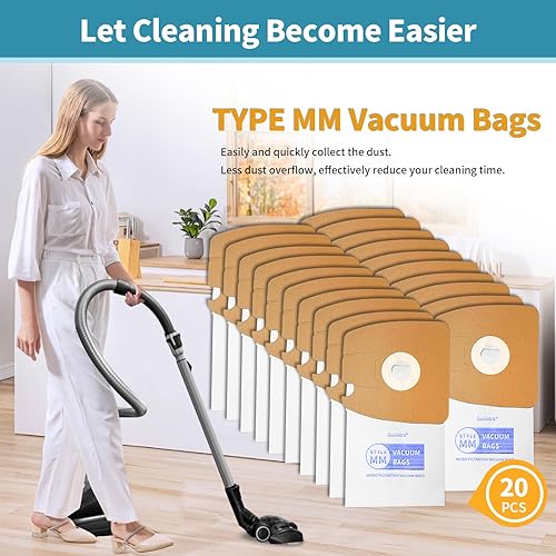 Miniatura 5 de Paquete de 20 bolsas de vacío de repuesto para Eureka Style MM 3670 3680 Series Canisters Bolsas de vacío de repuesto para parte 60295A 60295B