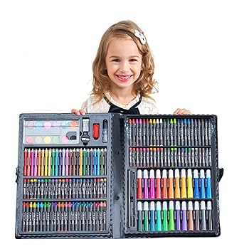 Amazon | お絵かきセット【色鉛筆 クレヨン 水性ペン168ピース