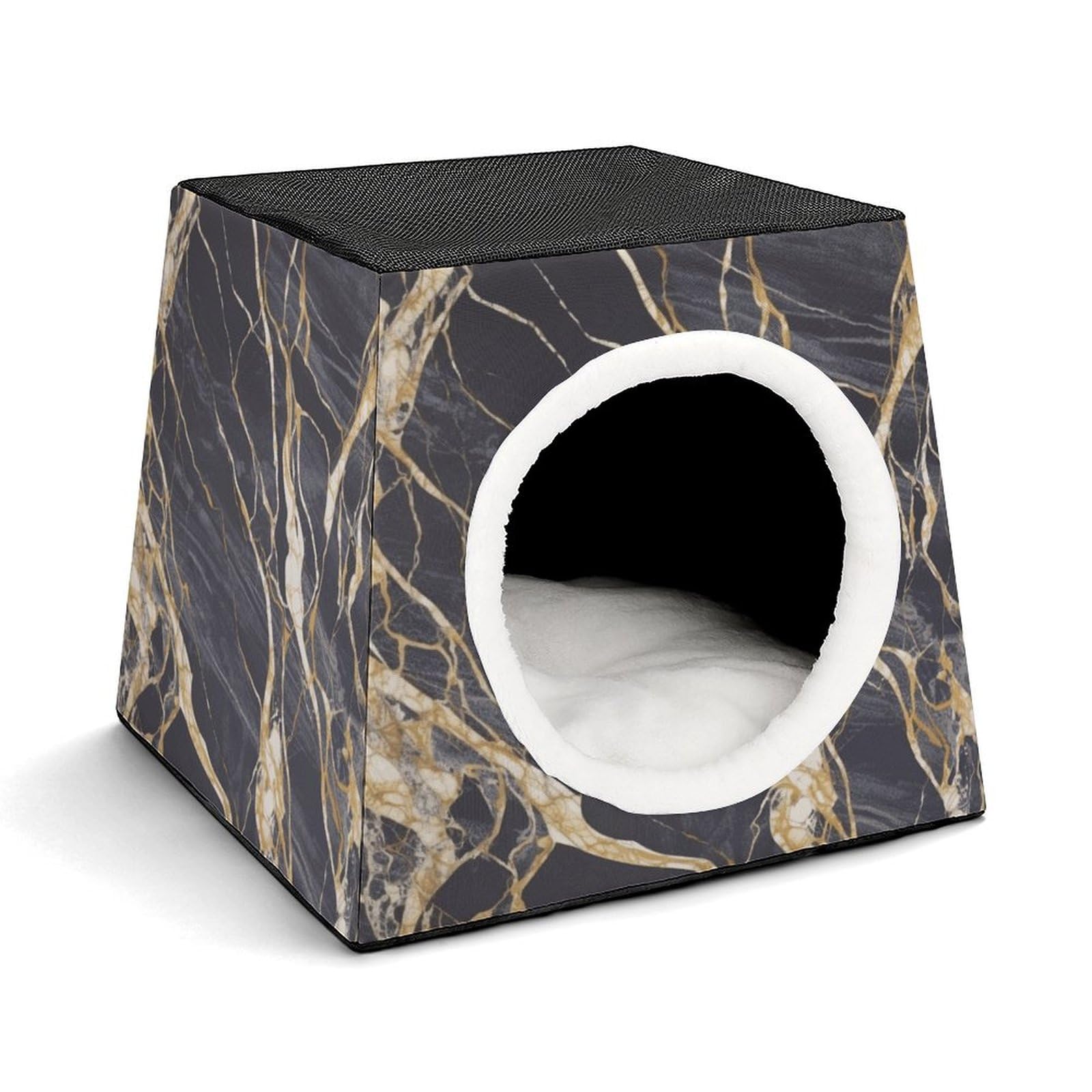 Nichoir chaud et doux pour chat d'intérieur capsule marbre isolante