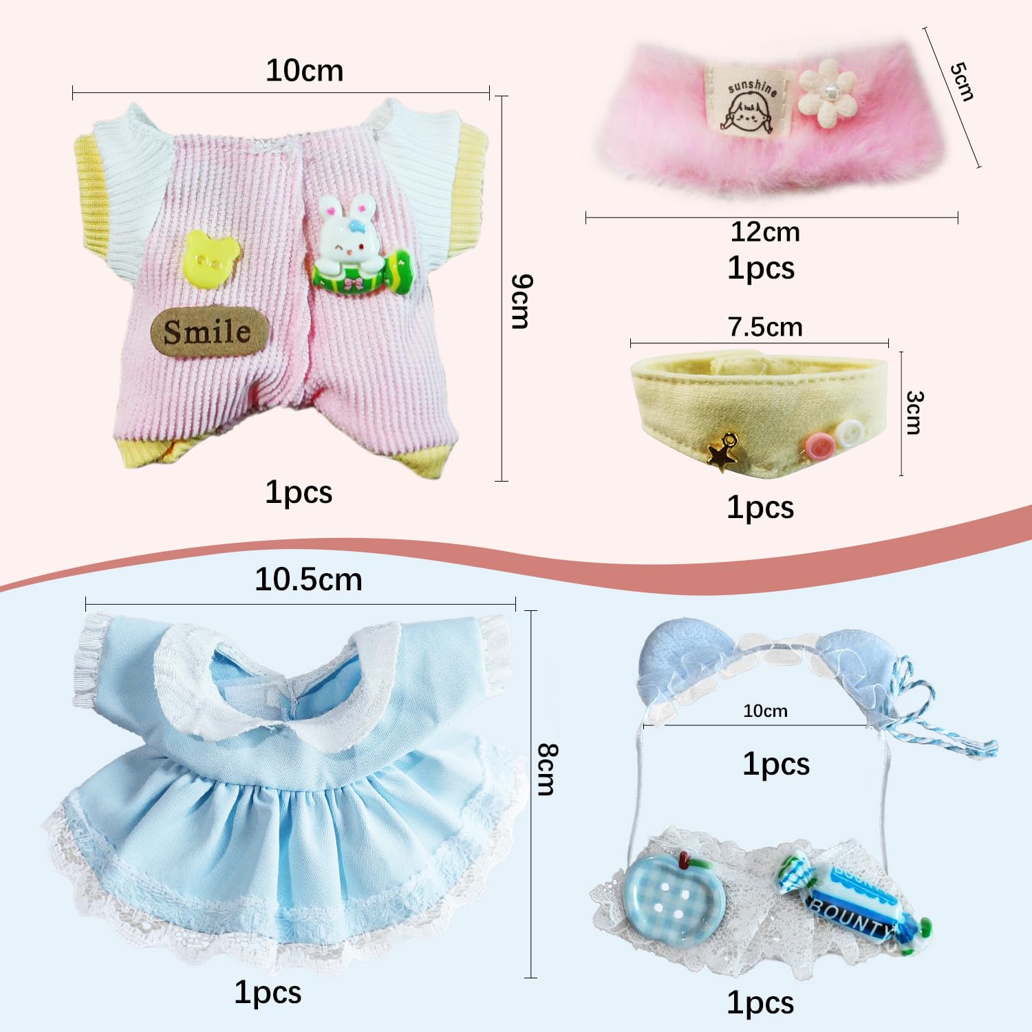 Nabu Ropa Para Muñecas De 17 Cm, Juego De 2 Piezas Con