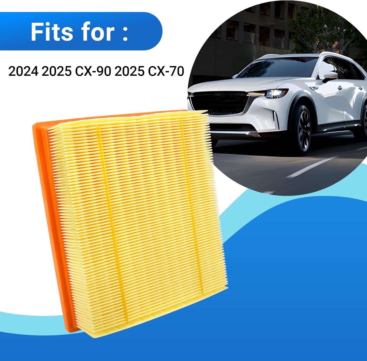 Engine Air Filter Fits for 2024 2025 CX-90 2025 CX-70 Replaces PXFV133A0