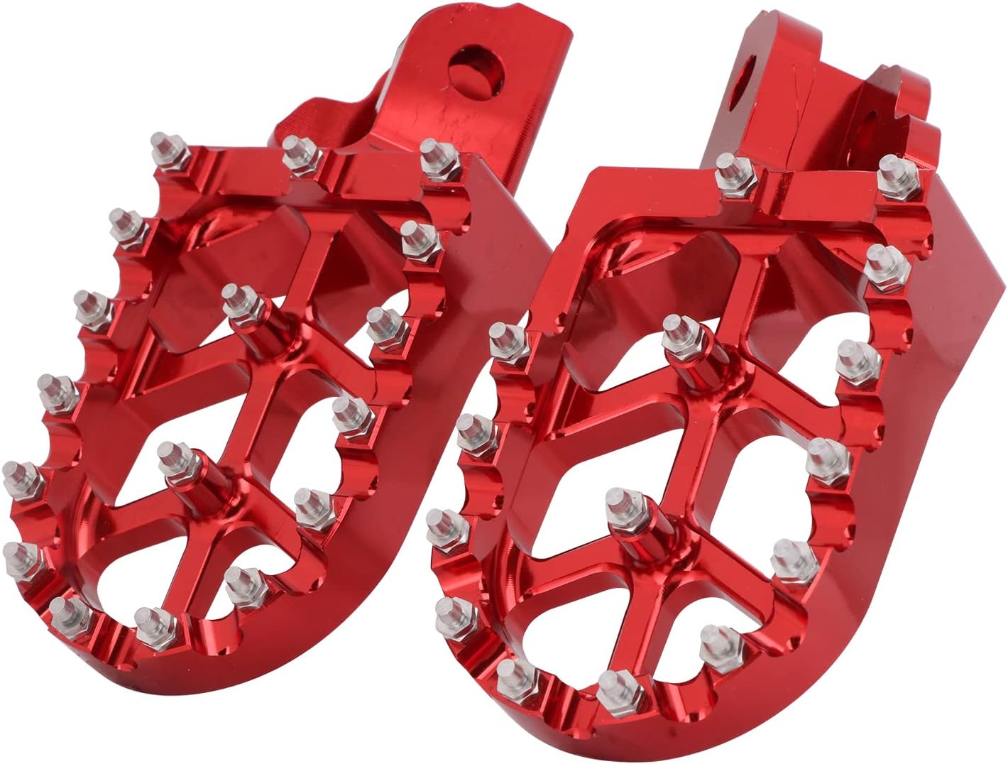 Dirt Bike Foot Pegs,Motorcycle Footpegs Wider Foot Pegs Rest Pedal CNC for CRF 110 CRF110F 2013-2023 CRF125F 2014-2023 Red