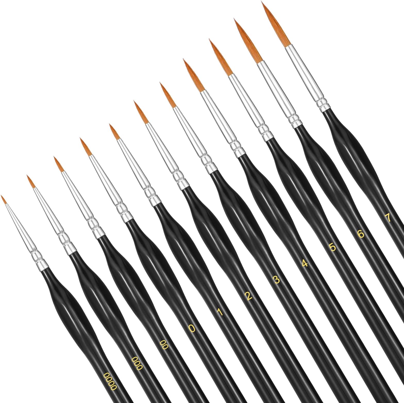 Miniature Paint Brushes 11Pcs Painting Detail Brushes Set Fine Detailing for Acrylic, Oil, Watercolor, Models, Crafts, Paint by Number