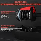 Yaheetech Adjustable Dumbbell 15 Levels Fast 2.5-24kg Double Lock Safety, Non-Slip Grip, Space Saving for Home Gym, Full Body Workouts - 6
