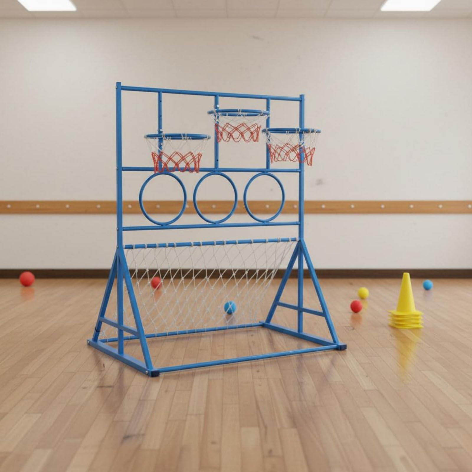 Kinder-Basketballkorb Stabil Kinder-Fußballtor Stabile Basis Basketballkorb Set für Spielplatz