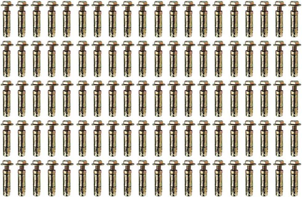 M10 x 50mm Loose Bolt Shield Anchor Heavy Duty Wall Plug - Pack 100