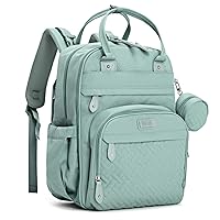 Vista 12 de BabbleRoo - Mochila para pañales - Bolso de viaje con artículos esenciales para bebés - Mochila multifuncional resistente al agua, bolso de viaje