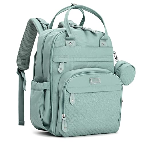 Miniatura 14 de BabbleRoo Pañalera Mochila para pañales de bebé - Bolso de viaje con artículos esenciales para bebés - Mochila multifuncional resistente al agua,