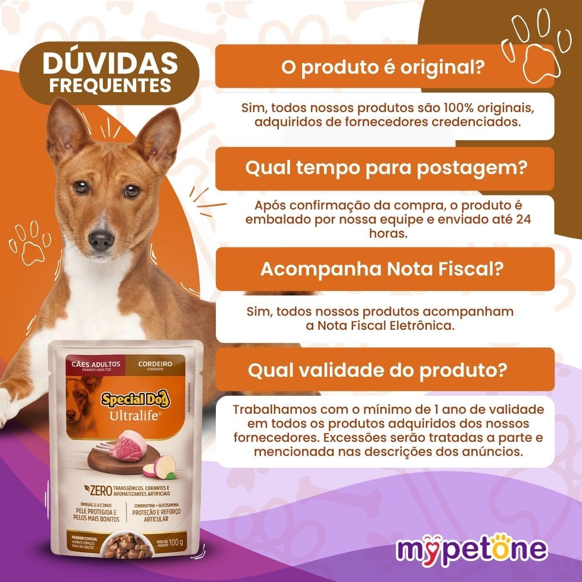 Ração Úmida Special Dog Ultralife para Cães Adulto Sabor Cordeiro 100g
