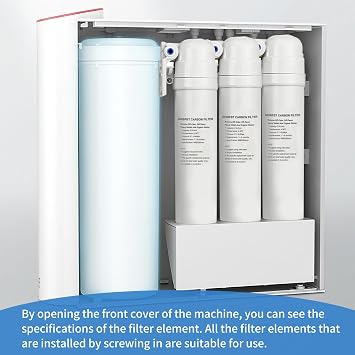 Boiling Water Tap Replacement Carbon Filter, Replacement Filter Scale Inhibition Carbon Filter for Instant Boiling Hot Water Tap Filter, Universal Integrated Tap Filter Cartridge for Home, Hotel