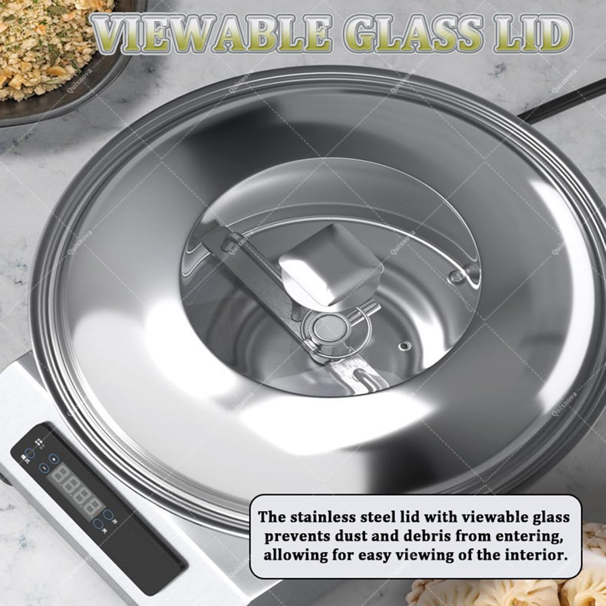 Impastatrice Commerciale a Spirale elettrica da 5 kg/8 kg, 1800 W/2200 W, Doppia Macchina impastatrice Rotante in Acciaio Inox con Coperchio e Timer per ristoranti, pizzerie e panetterie 8kg