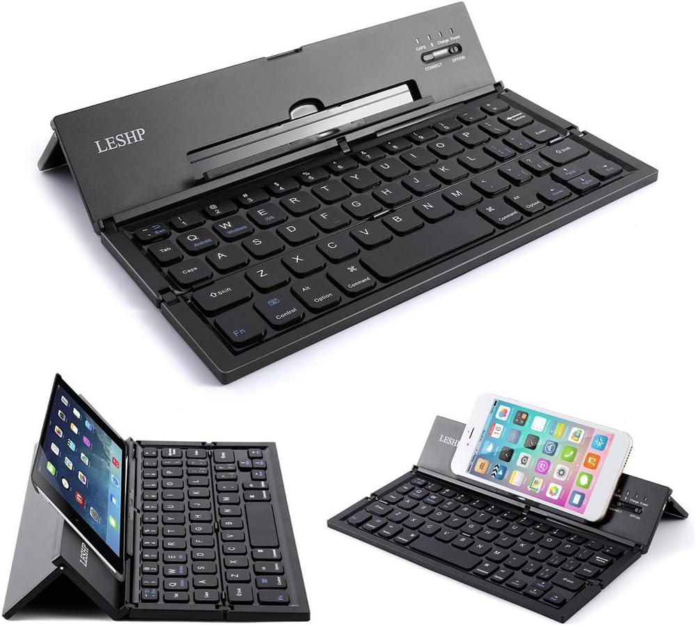 Bluetooth Keyboard, Wireless Foldable Keyboard Portable for Phone iPad and Mac