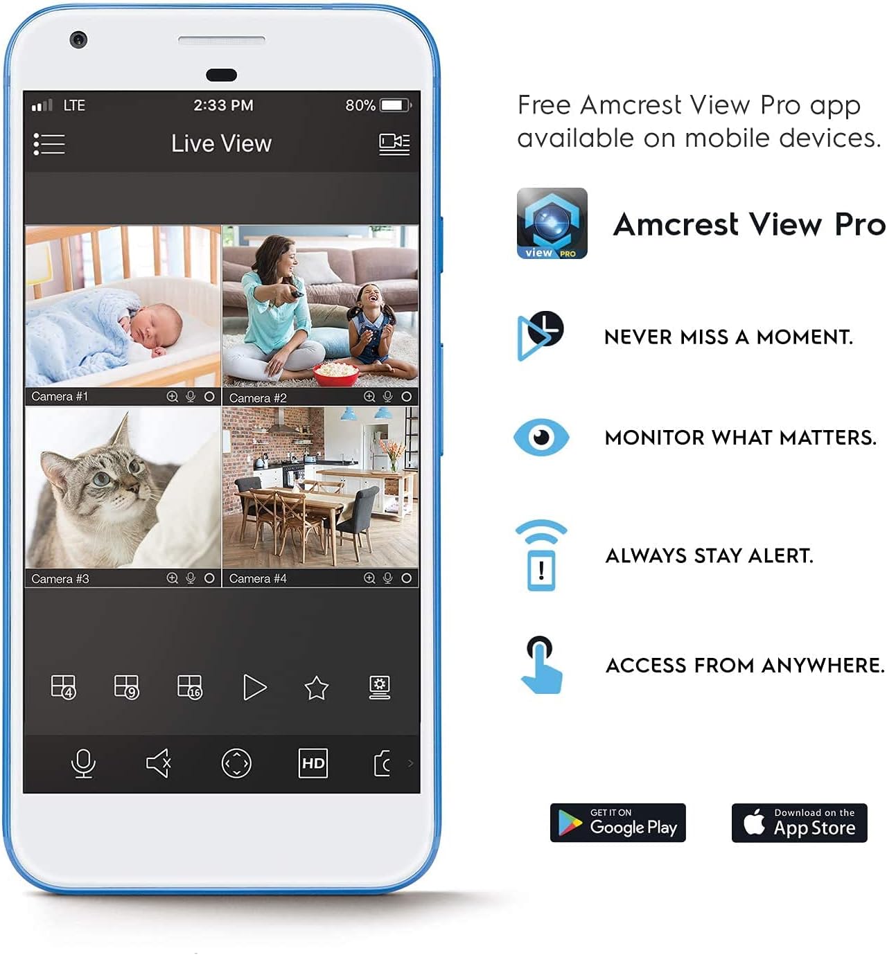 Lіmіtеd Stосk Amcrest Mini IP Camera, 1080P Indoor Network Mini Camera, 2MP Wired Security Surveillance Nanny Cam, 2.8mm Lens, 105° Viewing Angle, 1080p @30fps, IP2M-PH822B (Black)