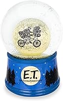 Vista 1 de E.T. The Extra-Terrestrial Bike Moon - Globo de nieve de 6 pulgadas con pieza de exhibición de purpurina