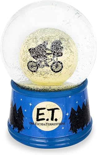 E.T. The Extra-Terrestrial Bike Moon - Globo de nieve de 6 pulgadas con pieza de exhibición de purpurina
