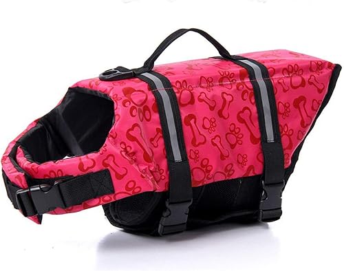 Miniatura 7 de HAOCOO - Chaleco salvavidas para perro, chaleco salvavidas, traje de baño de seguridad con rayas reflectantescinturón ajustable para perro.