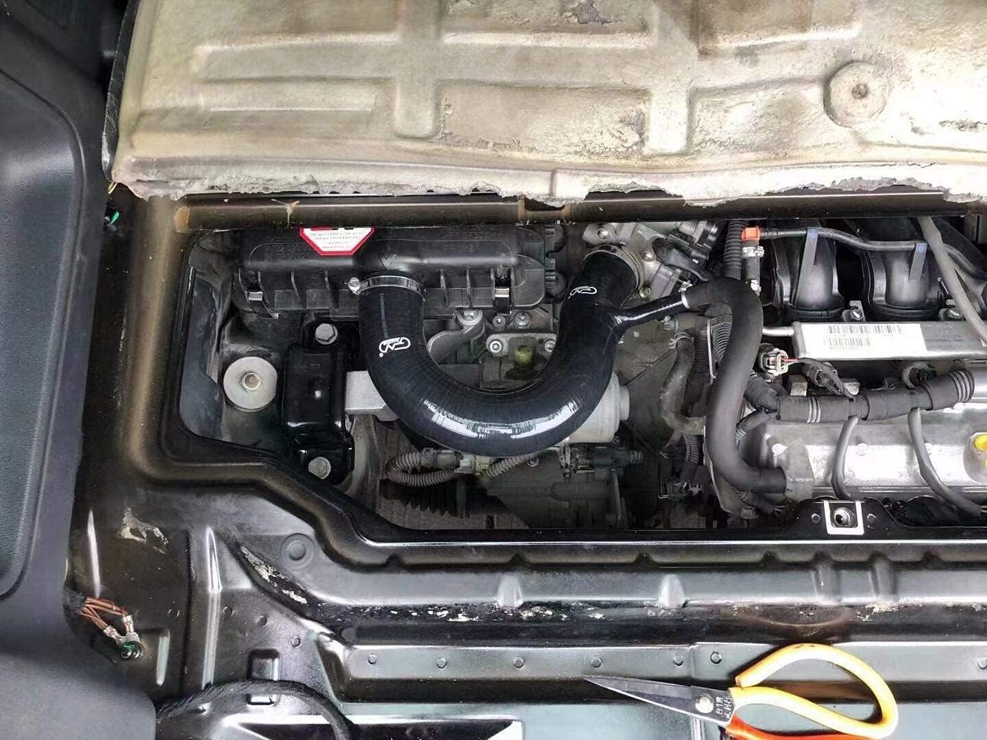 Fit Benz Smart Car Fortwo Roadster 2008 2009 Silicone Induction Intake hose Clamps (Red)