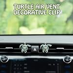 Rislobx 2PCS Voiture Tortue Bling Air Clip de ventilation de fraicheur, voiture de diamant en cristal Air Diffuseur Clips d'évent Décorations Mignon Car Decor Bling Accessoires de voiture pour femmes